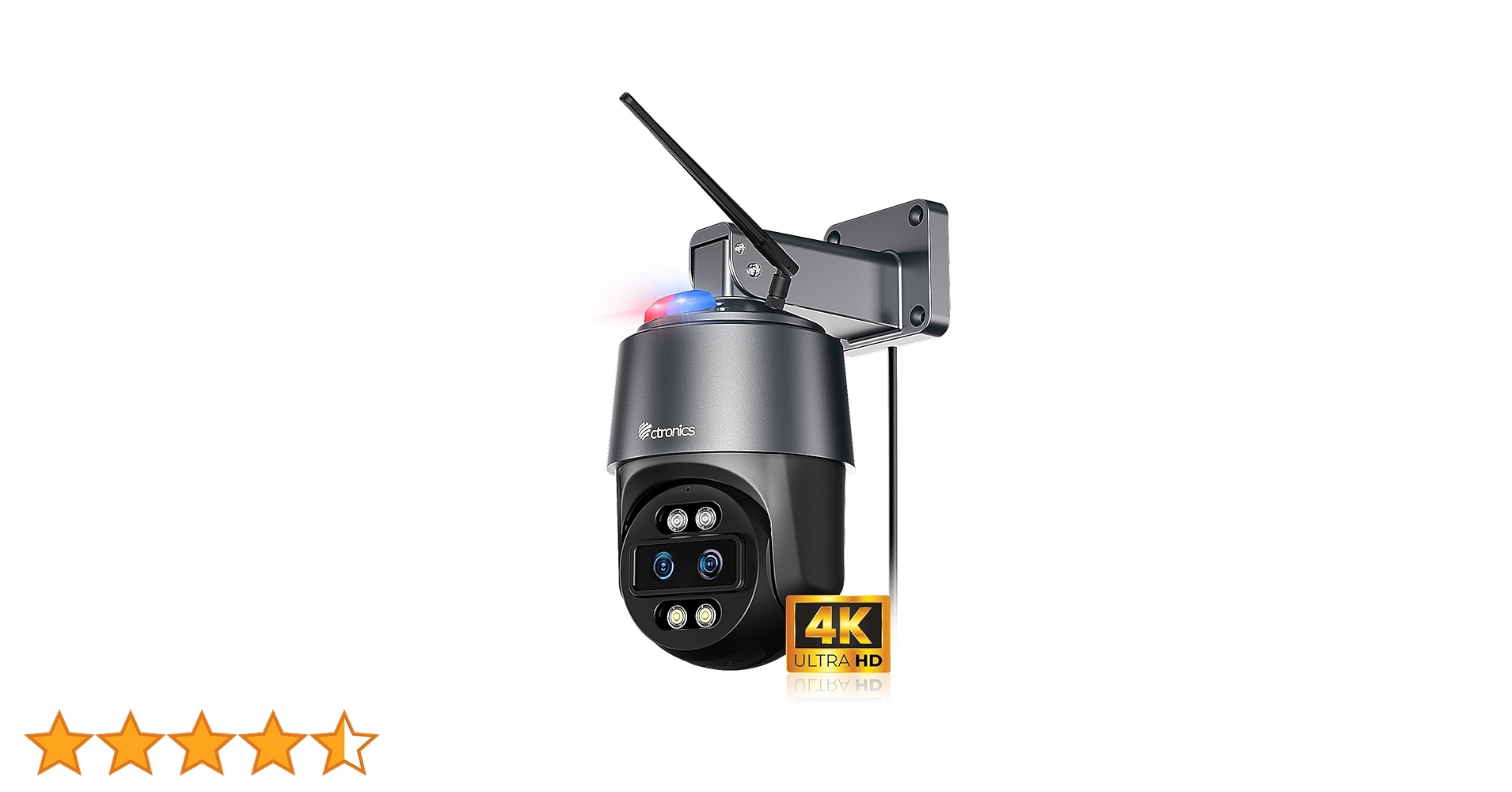 Amazon.co.jp: Ctronics 4k 防犯カメラ 屋外 10倍ハイブリッド